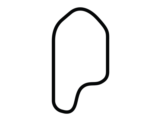 The Podium Club South Course with Chicane Decal - White - 5cm