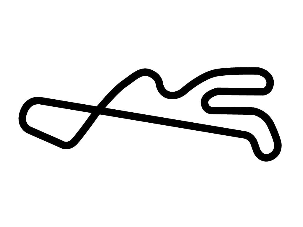 Spa Nishiura Motor Park Decal - White - 5cm