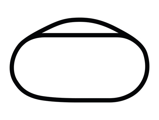 Kansas Speedway Tri-Oval Decal - White - 5cm