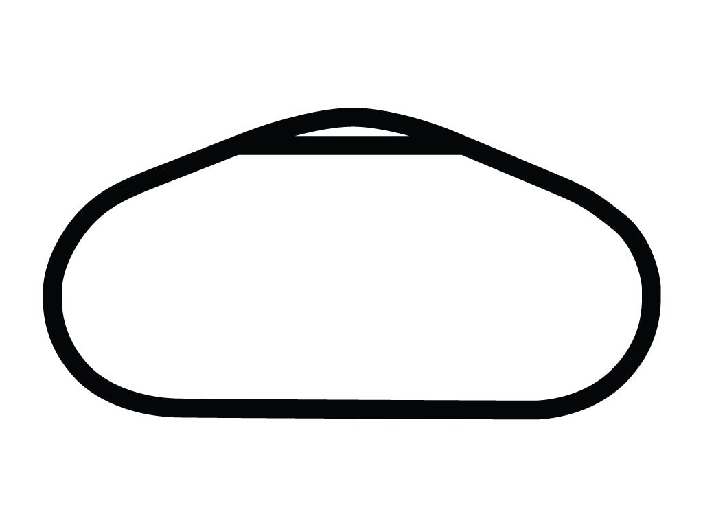 Daytona International Speedway Tri-Oval Decal - White - 5cm