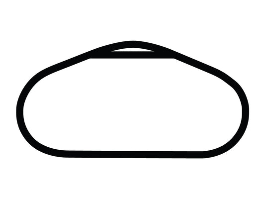 Daytona International Speedway Tri-Oval Decal - White - 5cm