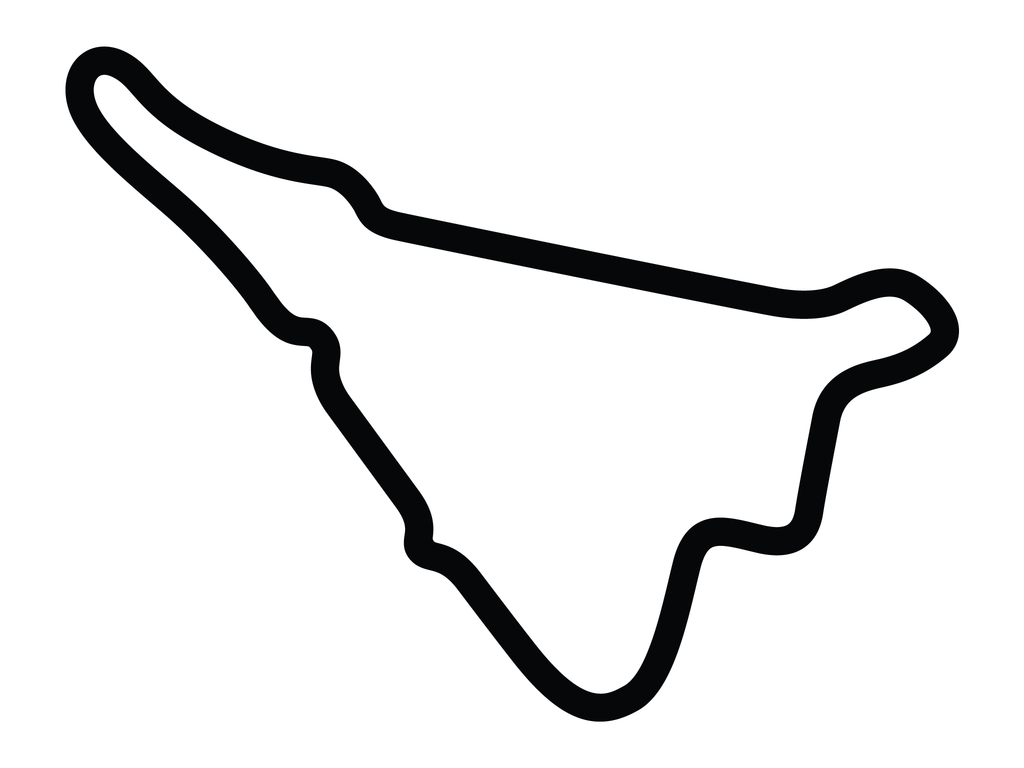 Silverstone Long Stowe Circuit Decal - White - 5cm