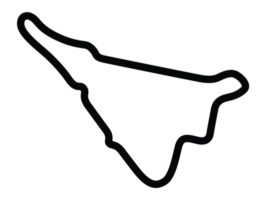 Silverstone Long Stowe Circuit Decal - White - 5cm