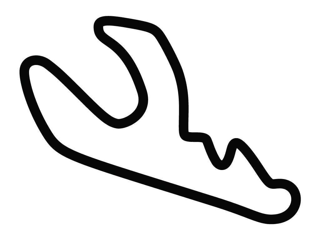 Willow Springs Streets of Willow Springs Medium with Chicane Decal - White - 5cm
