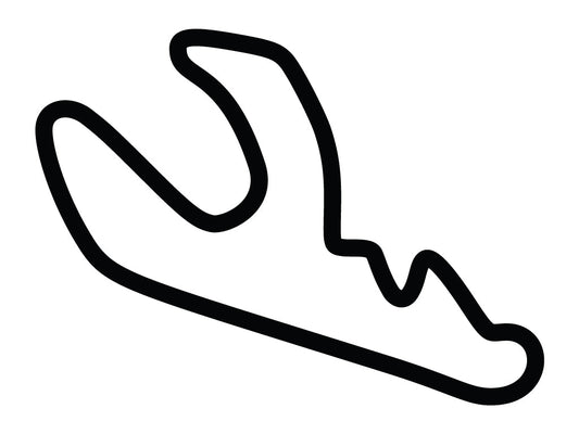 Willow Springs Streets of Willow Springs Medium with Chicane Decal - White - 5cm