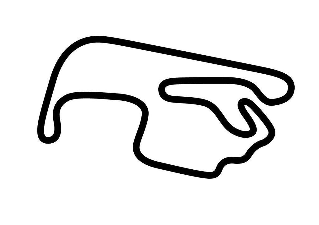 Sydney Motorsport Park Brabham Circuit Decal - White - 5cm