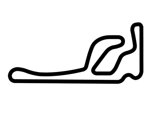 Taupo Motorsport Park Track 1 Decal - White - 5cm