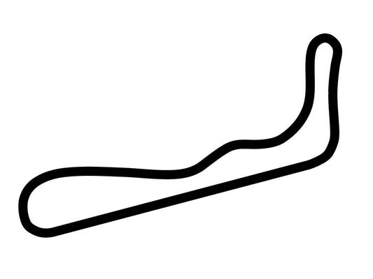 Taupo Motorsport Park Track 3 Decal - White - 5cm