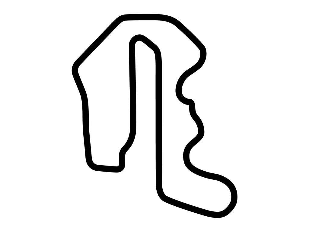Thunderhill Raceway Park 3 Mile Course Decal - White - 5cm