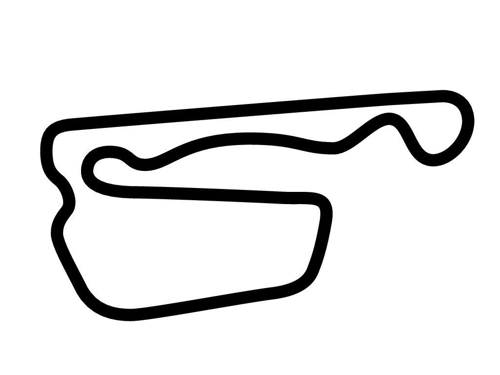 Adams Motorsports Park Time Attack Course Decal - White - 5cm