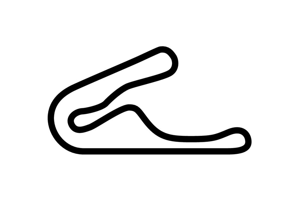 Tsukuba Circuit Decal - White - 5cm