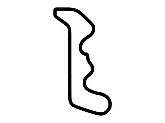 Thunderhill Raceway Park 2 Mile Course Decal - White - 5cm
