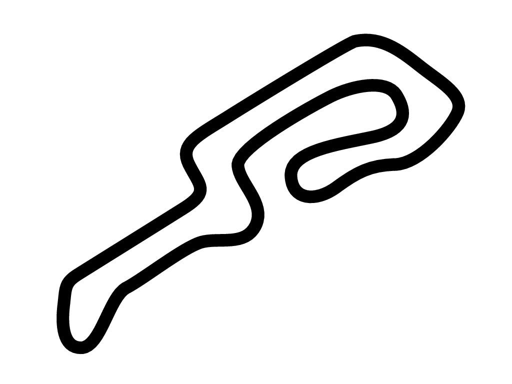 Valerbanen Karting Circuit Decal - White - 5cm