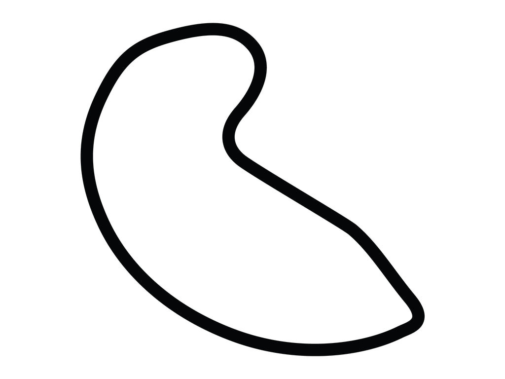 Atlanta Motorsports Park Course Variant 1 Decal - White - 5cm