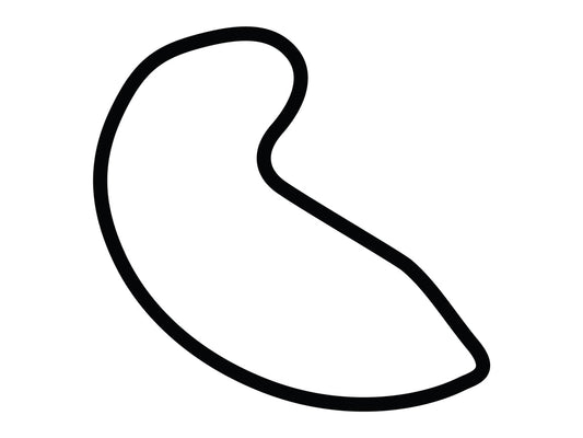 Atlanta Motorsports Park Course Variant 1 Decal - White - 5cm