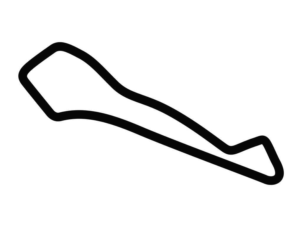 Atlanta Motorsports Park Course Variant 2 Decal - White - 5cm