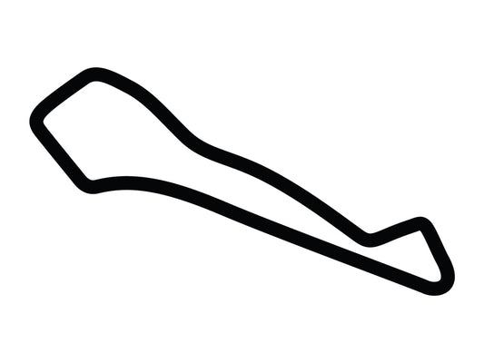 Atlanta Motorsports Park Course Variant 2 Decal - White - 5cm