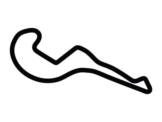 Atlanta Motorsports Park Course Variant 3 Decal - White - 5cm