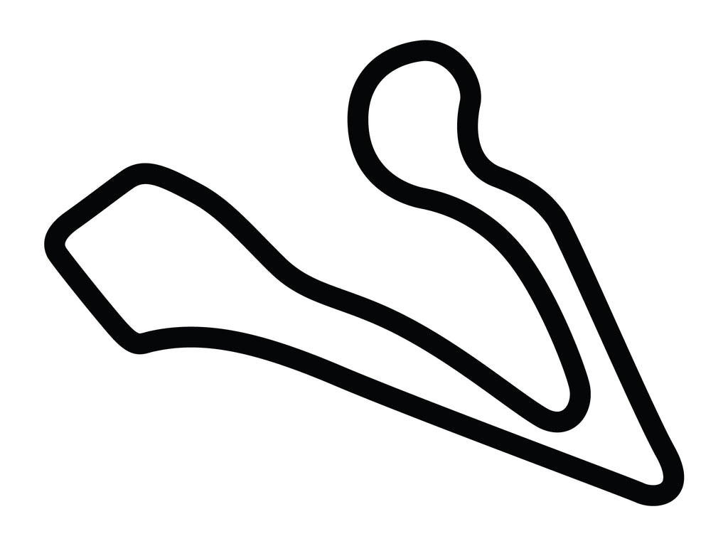 Atlanta Motorsports Park Course Variant 4 Decal - White - 5cm