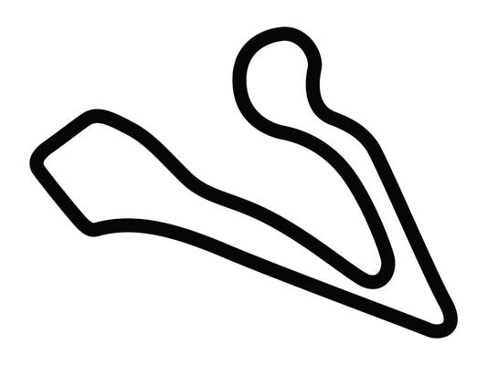 Atlanta Motorsports Park Course Variant 4 Decal - White - 5cm