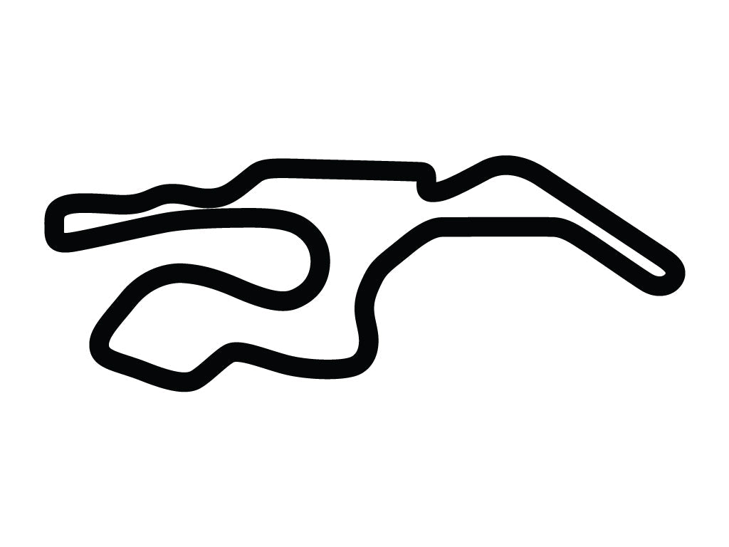 Sonoma Raceway (Infineon) WTCC Course Decal - White - 5cm