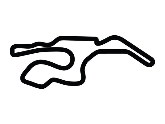 Sonoma Raceway (Infineon) WTCC Course Decal - White - 5cm