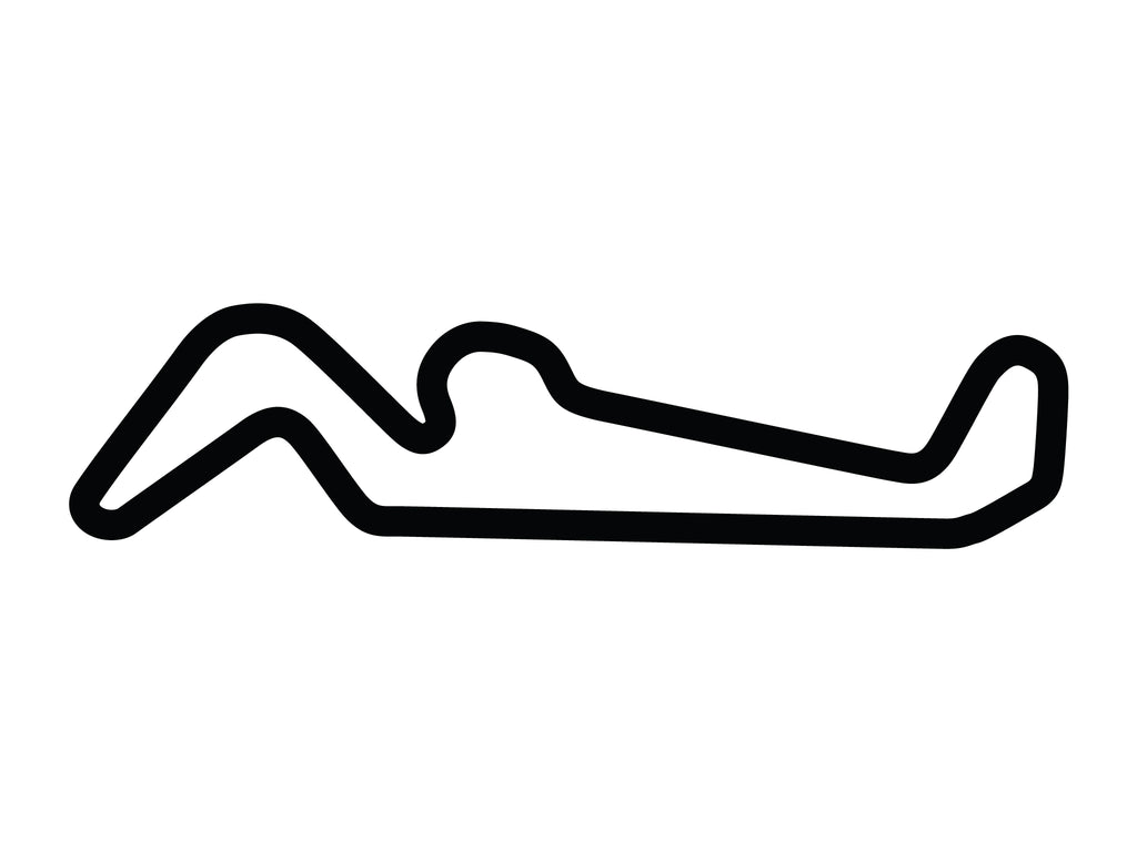 High Plains Raceway West Course Decal - White - 5cm