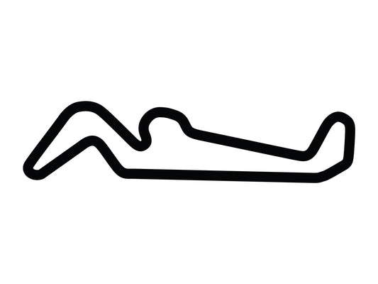 High Plains Raceway West Course Decal - White - 5cm