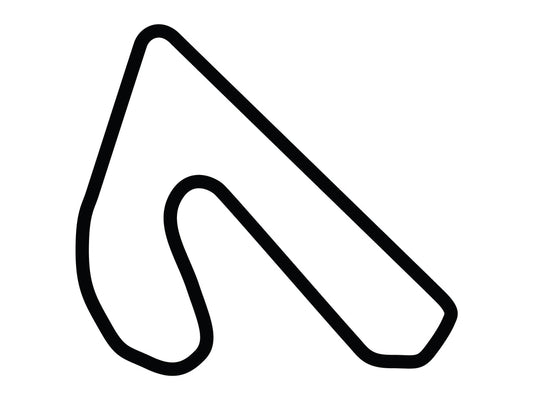 Carolina Motorsports Park West Course Decal - White - 5cm