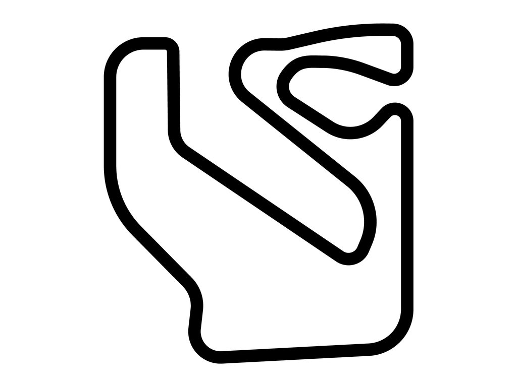 G2 Motorsports Park West Track Decal - White - 5cm