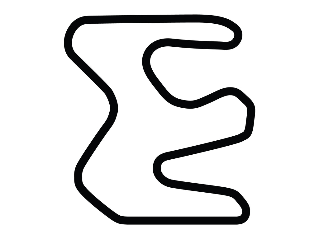 Utah Motorsports Campus West Course Decal - White - 5cm