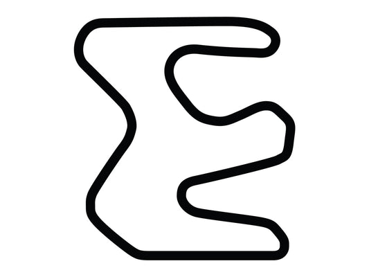 Utah Motorsports Campus West Course Decal - White - 5cm