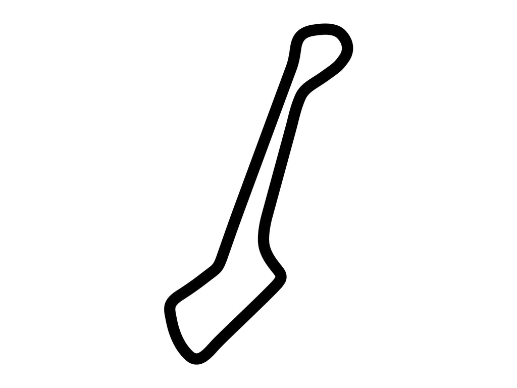 Calabogie Motorsports Park West Circuit Decal - White - 5cm