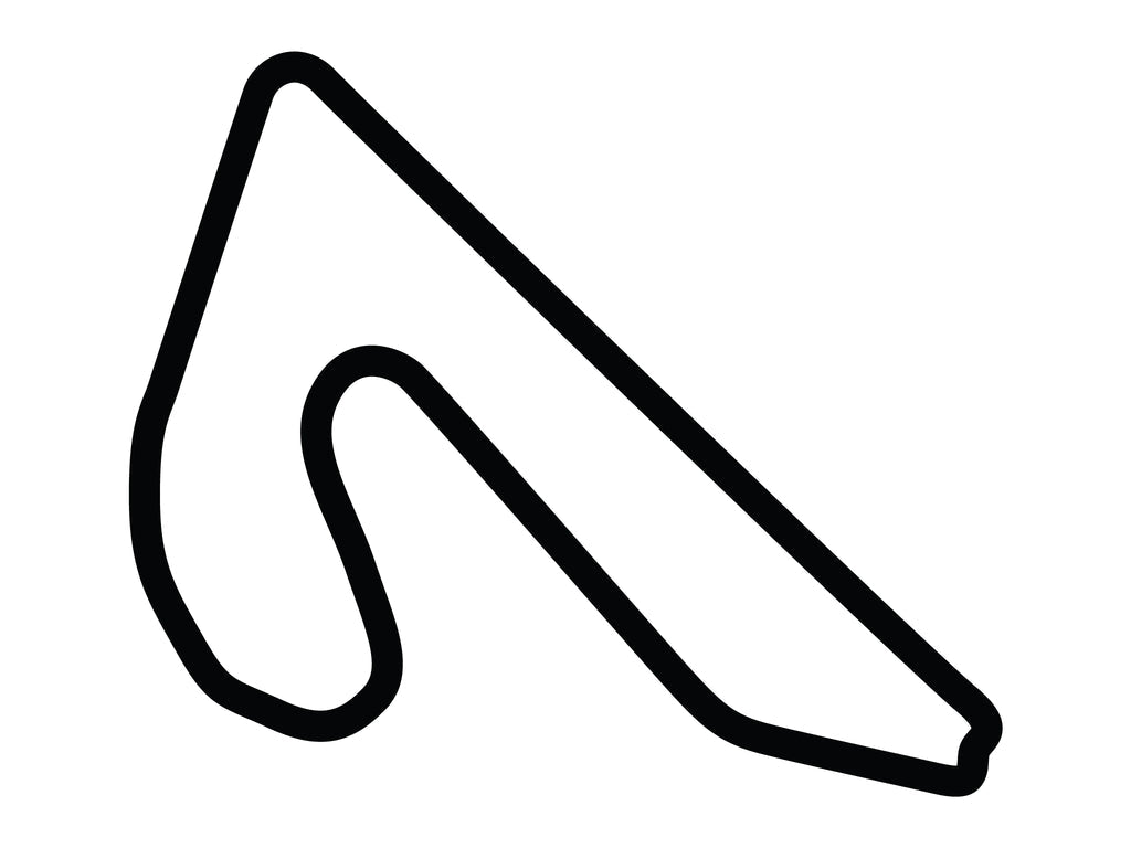 Carolina Motorsports Park Extended West Course Decal - White - 5cm
