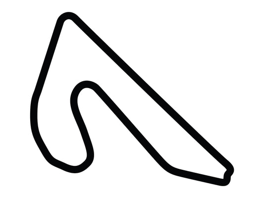Carolina Motorsports Park Extended West Course Decal - White - 5cm