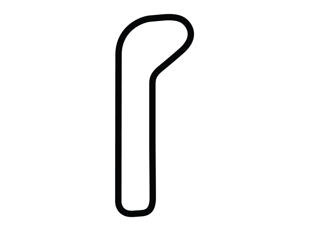 The Podium Club Short West Course Decal - White - 5cm