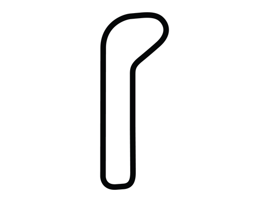 The Podium Club Short West Course Decal - White - 5cm