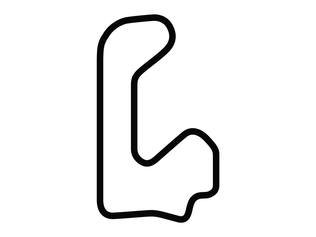 The Podium Club West Course with Chicane Decal - White - 5cm