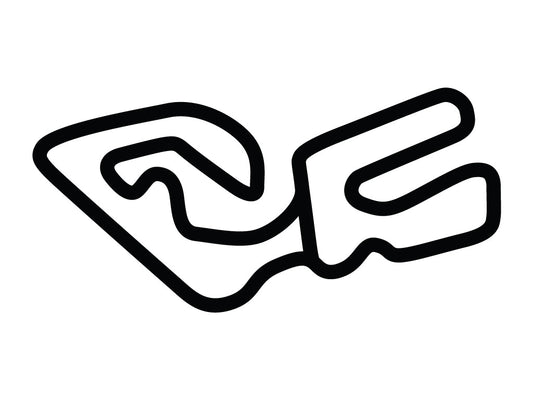 Pittsburgh International Wilson Kart Circuit Decal - White - 5cm