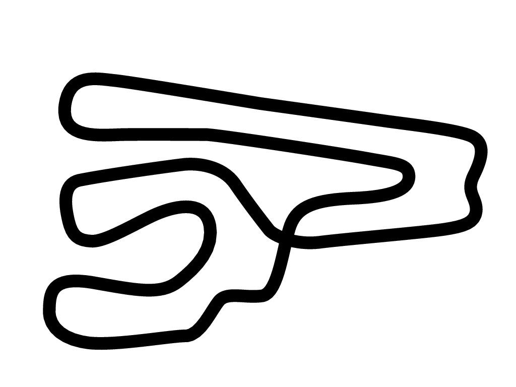 Zwartkops Raceway Kart Track Decal - White - 5cm