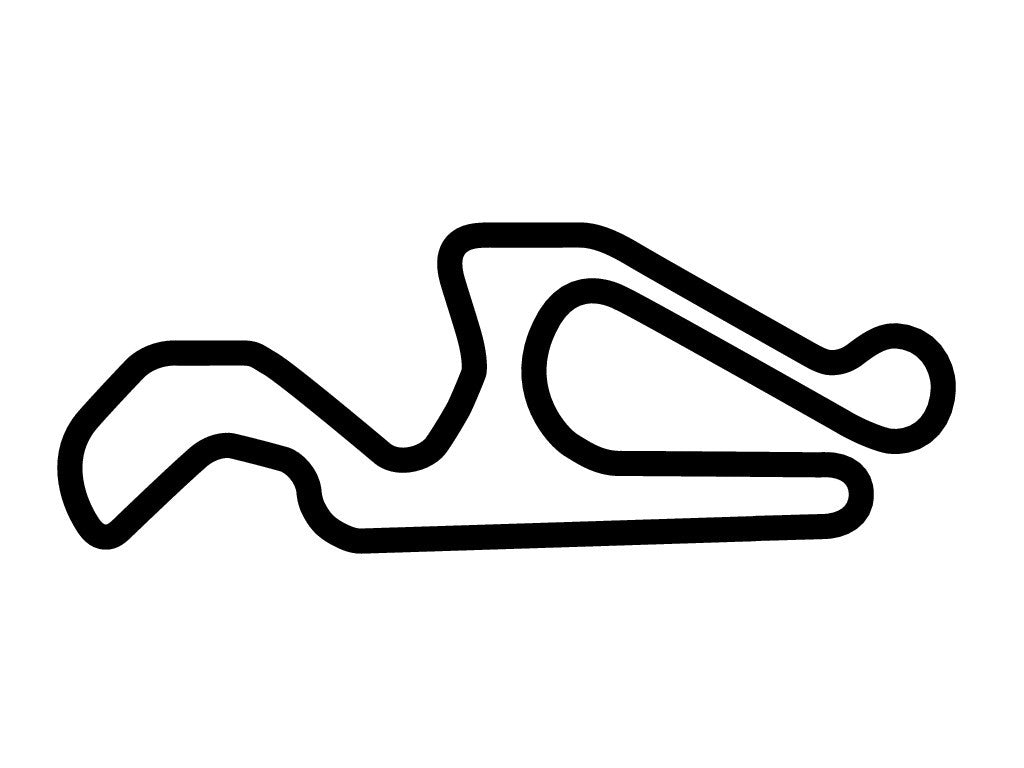 CalSpeed Karting Nuovo Course Decal - White - 5cm