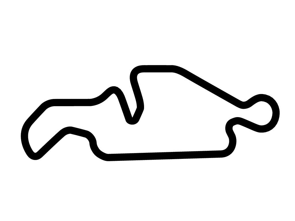CalSpeed Karting Classico Course Decal - White - 5cm