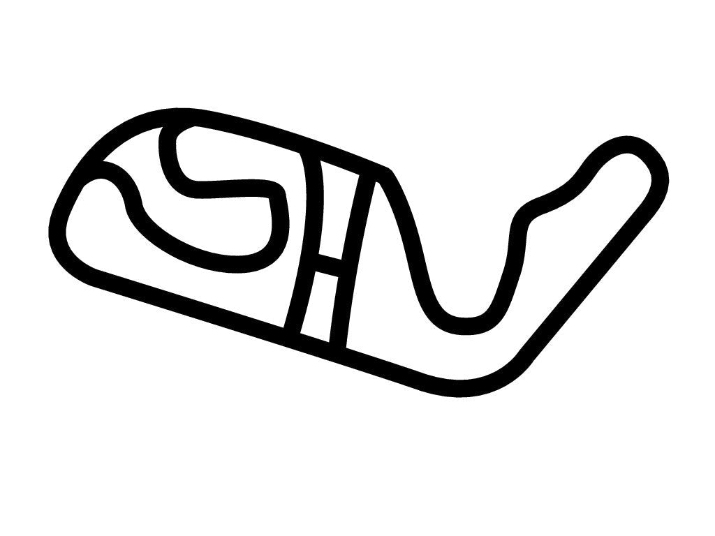 Mallorca RennArena Karting Circuit Decal - White - 5cm